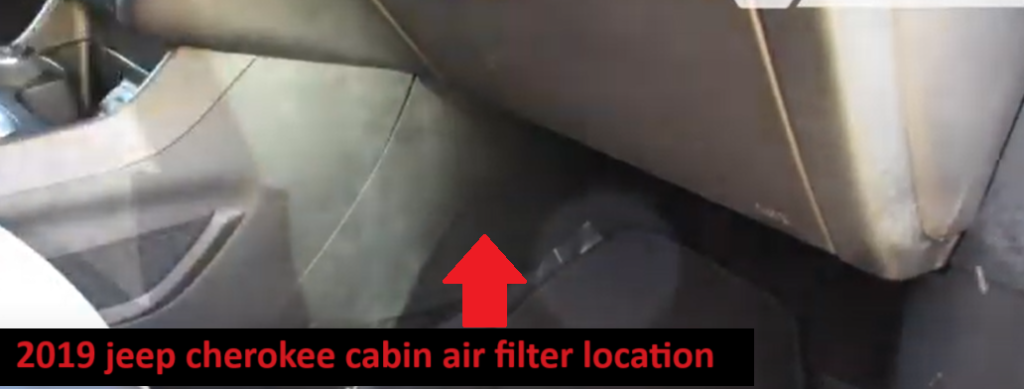 2019 jeep cherokee cabin air filter location