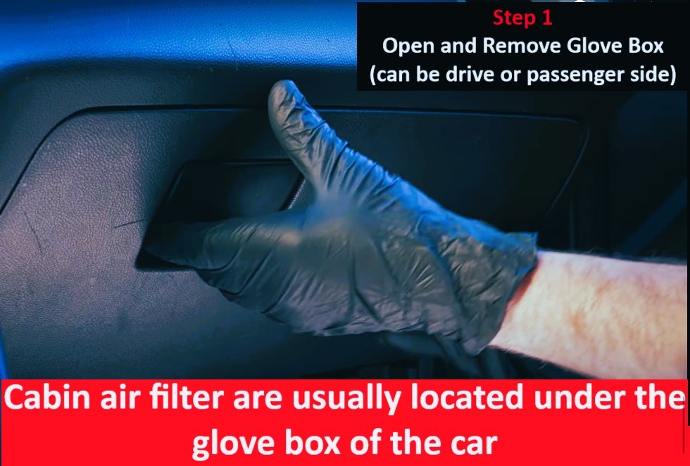 step 1 how to remove cabin air filter