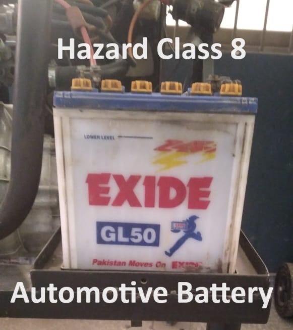 lead acid battery has hazard class 8