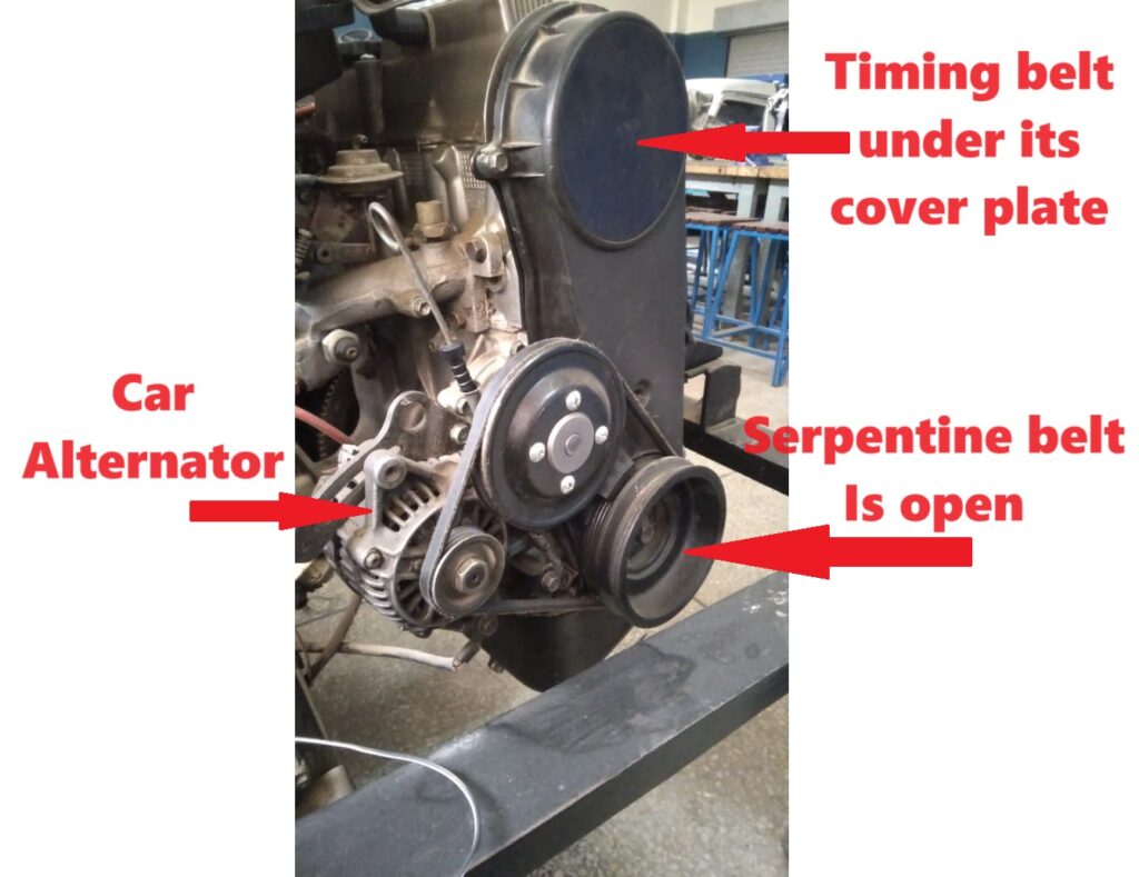 is the serpentine belt the same as the timing belt